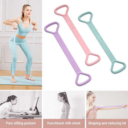 Yoga Fitness Resistance Band, Arm Back Training Elastic Ropes.