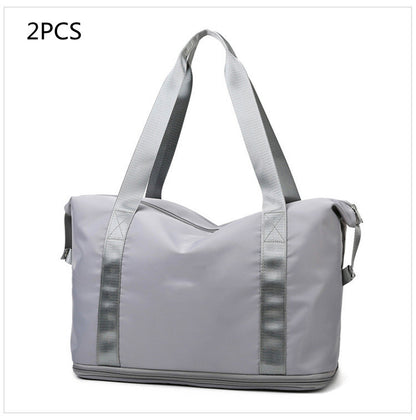 Foldable Large Capacity Women Gym Bags Shoulder Bag Women Training Travel Handle Handbag Yoga Sport Crossbody Tote Bag Women